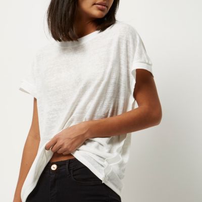 White square fit t-shirt